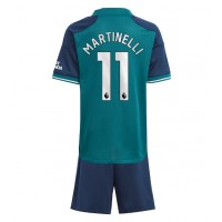 Camisa de Futebol Arsenal Gabriel Martinelli #11 Equipamento Alternativo Infantil 2023-24 Manga Curta (+ Calças curtas)
